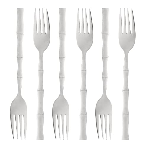 Conjunto 6 Garfos para Mesa de Aço Inox Bambu Elegant 19,8cm - Lyor