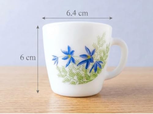 Image of Cello Tea Cup with Blue Floral Print, 100 ML