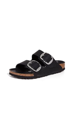 Birkenstock Women's Arizona Big Buckle Sandals, Black, 7 Medium US