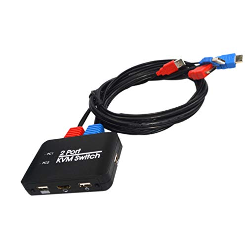 4K Kvm Switch Hdmi 2 Port Switch 2 in 1 Out Tastatur Maus Switcher Unterstützung für Tv Pc Projektor Spielkonsolen
