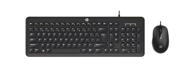 Image of HP KM160 Wired Keyboard and Mouse Combo Full-Size Keyboard, 1600 DPI Ergonomic Optical Sensor Mouse, Instant USB Plug-and-Play, 12 Shortcut Keys, Adjustable Slope Keyboard (3-Years Warranty)