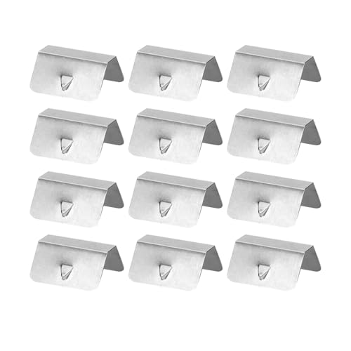 Broco Clips Pour Deflecteur D'Air,La pluie Wind Universal Car Déflecteur Canal de fixation en acier inoxydable clips de fixation Set (12pcs)