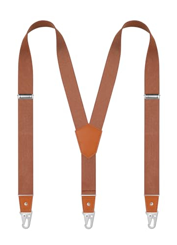 Image of Suspenders for Men Snap Hooks with 1.4 Inch Elastic Y-Back Adjustable