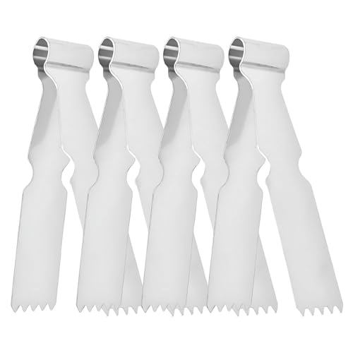 Pinzas para aperitivos, pinzas de acero inoxidable - Pinzas para catering 4 piezas, pinzas para tartas de cocina de metal - Gadget de cocina para galletas, repostería y tartas para bollos, mochi, p