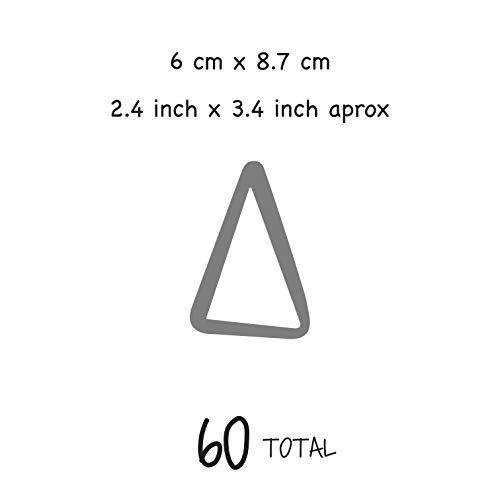 Vinilos decorativos triangulares grises 60 piezas miniatura 3