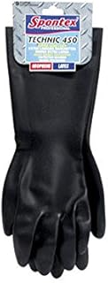 Spontex Technic Gloves 450 Heavy Neoprene , Cotton Flock Lining Medium Carded