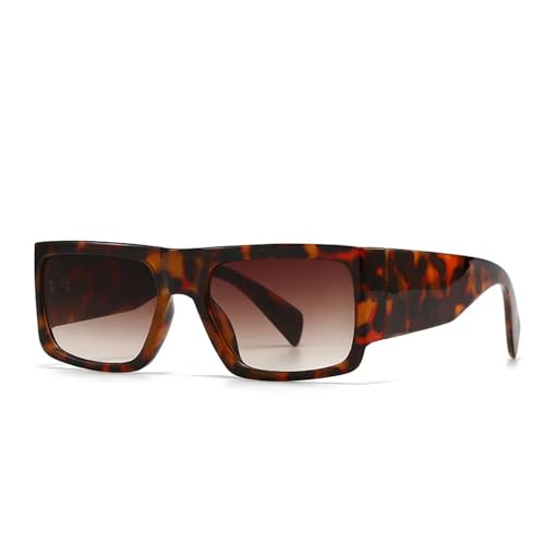 Lunettes de soleil rectangulaires rétro UV400 pour homme et femme