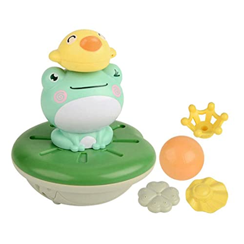 Juguetes de Agua de Aerosol para bebés Juguete de baño con Forma de Rana en Forma de Rana Juguetes eléctricos flotantes con 5 Accesorios
