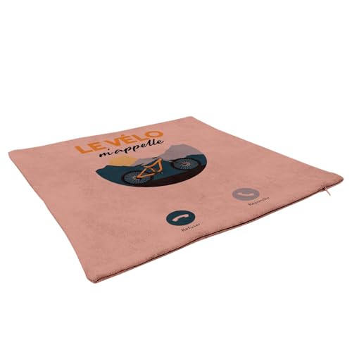 Coussin vtt rose 40x40 idée cadeau originale pour cycliste - 3