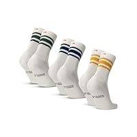 DANISH ENDURANCE Calzini da Tennis in Cotone Organico, Padel e Sport, per Uomo e Donna, 3 o 6 Paia, Multi-Colore (1x Bianco/Verde Scuro, 1x Bianco/Blu Marino, 1x Bianco/Giallo), 43-47
