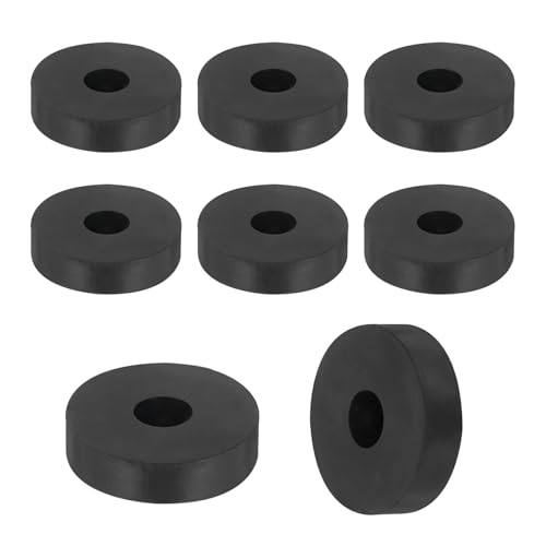 uxcell 36Pcs Thick Rubber Spacer, 1-9/16 Inch OD x 15/32 Inch ID x 3/8 Inch Thickness Black Round Rubber Bushings Anti Vibration Flat Washers for Home Industrial Machinery(40 x 12 x 10mm)