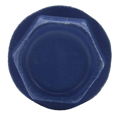 Blue Concrete Anchor Screws 1/4" x 1-3/4" Carbon Steel Hardened - Interior & Exterior Coated Rust and Corrosion Resistant Screws (Qty 100)
