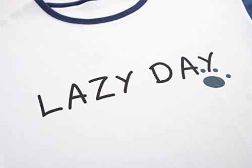 Big Girls' Short Sleeve Nightgown Lovely Cats Lazy Day Printed Sleep Dress PJS4