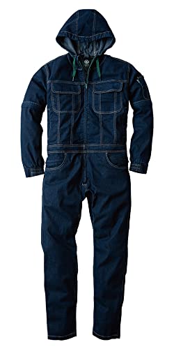 グレイスエンジニアーズ 通年 ストレッチ 長袖 半袖 つなぎ GE-700 色:ワンウォッシュ サイズ:XL