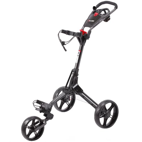 Cube 3.0 3 Wheeled Golf Trolley Charcoal/Black