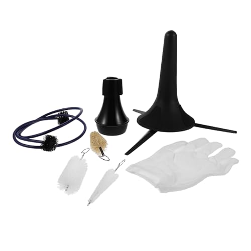 Zerodeko Kit de Limpieza para Trompeta con Soporte Sordina Reductora de Ruido y Cepillos para Cuidado...