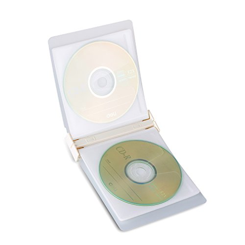 AhfuLife CD Storage Box, Large DVD Storage Boxes - Colorful Space-saving Album CD or DVD Organiser Holds Up to 24 Disks, Holder Case for Car Office Home Gifts