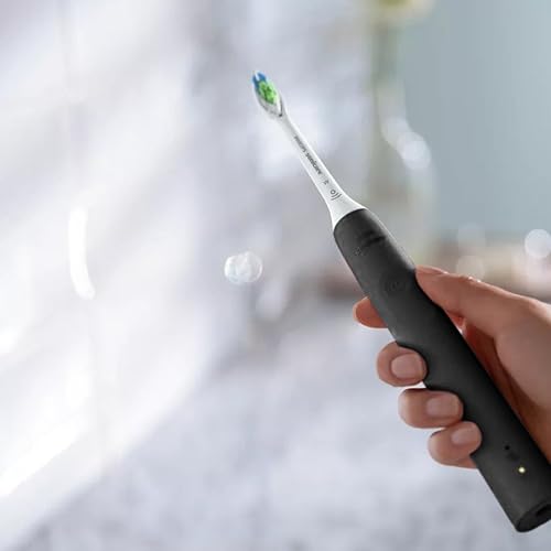 Image of Philips Sonicare Electric Toothbrush with DiamondClean Brush Head 2-Pack Bundle, Rechargeable Electric Tooth Brush with Pressure Sensor, Sonic Electronic Toothbrush, Travel Case, Black