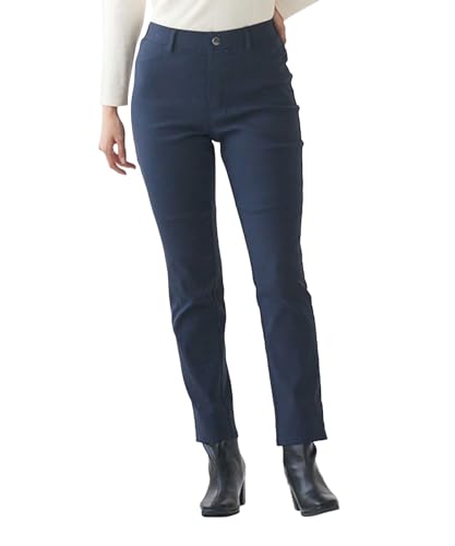 ストレートパンツ Tuche(トゥシェ) レーヨン混裏起毛 ベルトループ付き 前とじ ストレッチあり ポケットあり(後ろのみ) TZY89K