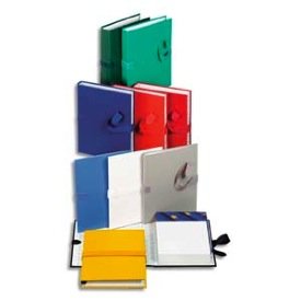 10 Stück 390 CARTOREL Stretch-Mappe mit Balacronüberzug, große Klappe, Klettverschluss, verschiedene Farben