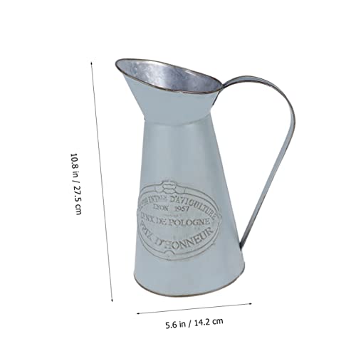 Metal-Pitcher-Vase-Home-Accents-Decor-Tin-Bucket-Rustic-Vase-Vases-for-Flowers-Farmhouse-Pitcher-Vase-Vintage-Vase-Rustic-Bucket-Chic-Can-Jug Metal Pitcher Vase Home Accents Decor Tin Bucket Rustic Vase Vases for Flowers Farmhouse Pitcher Vase Vintage Vase Rustic Bucket Chic Can Jug