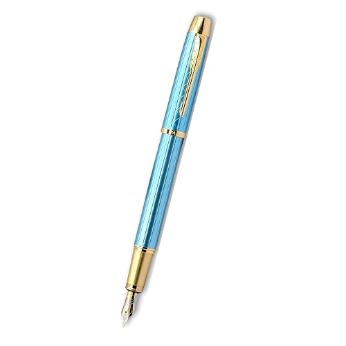 Image of Venti Fountain Pen - Metal Luxury Pen, Schmidt Nib (Medium), Best Pen Gift Set for Men & Women, Professional, Executive, Office, Nice Pens,Return Gift (F116A-Blue)
