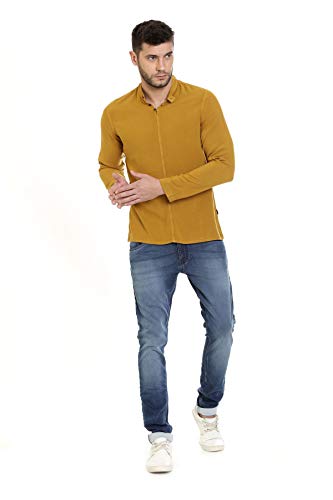 Image of Identiti Long Sleeves Solid Slim Fit 100% Viscose Casual Shirt /Kurta for Men