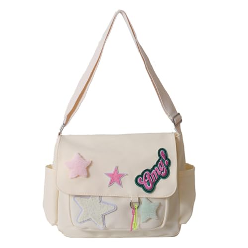 Cute Messenger Bag, Casual Crossbody Bag for Women Y2K Star Bag Aesthetic Bag Purse Tote