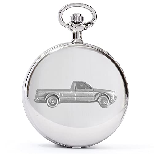 Montre de poche Golf MK1 avec cadran quartz 3D et boîtier argenté poli