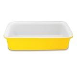 Forma Para Pão 25X14X7Cm 1200Ml - Amarelo/Branco