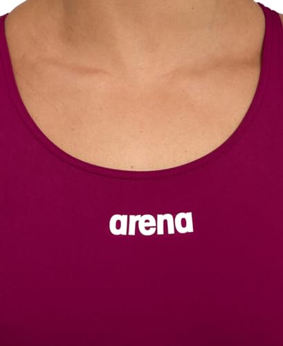 Image of Arena Womens Solid Team Swimsuit Swim Tech Back MaxLife Open Back Bathing Suit Athletic Swimwear