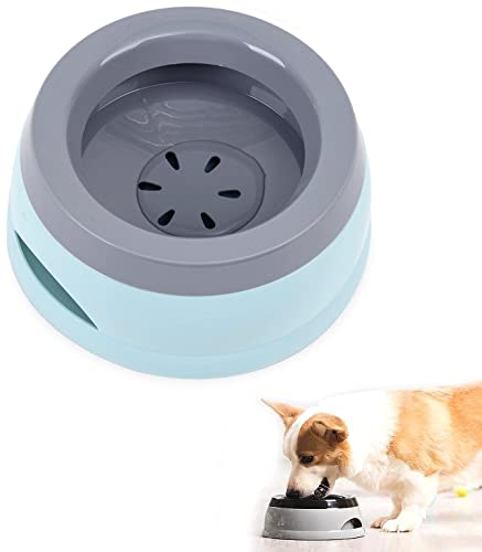 Bebedero Perro Anti-Salpicaduras, 750ml Cuenco de Agua para Perros, Dispensador de Agua para Perros y Gatos, Anti-Desbordamiento Tazón para Mascotas, Azul Cover