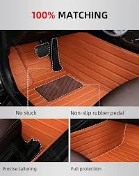 Image of MINANSH 9D Car Floor Mats Compatible with Baleno, Tan