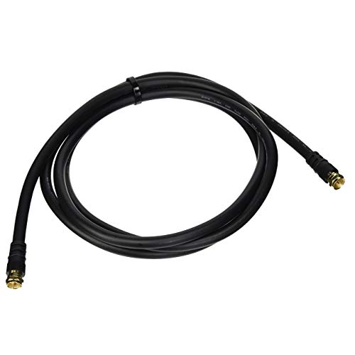 Câble coaxial type F RG6 C2G 29132 noir 1.82m pour antenne décodeur et modem TV