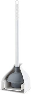 Libman 598 Premium Toilet Plunger with Caddy - Extendable Flange, Rust-Proof Handle, Hygienic Storage, Made in USA