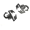 LHALUA Auto Sticker Body Sticker 3D Metalen Aluminium Schorpioen Badge Embleem Decal Chrome Auto Body Stickers Deur Spatbord Kofferbak Achter Decor Compatibel (Maat: 2 stuks)