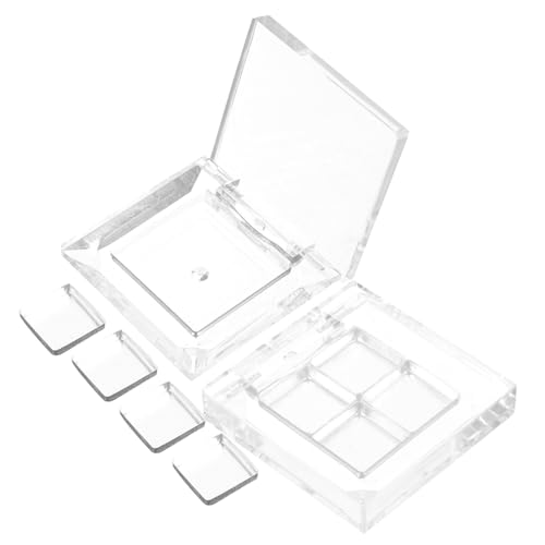 PENIKOKO 2 Sätze Leere Transparente Lidschatten Box Nachfüllbare Kosmetikpalette mit Fächern Kompakte DIY Lidschatten und Lippenstift Aufbewahrung für Reise und Make Up Organizer