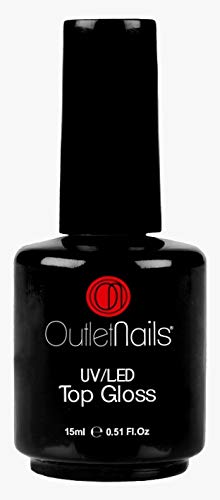 Top Coat UV - Vernis top coat brillant pour ongles en gel/acrylique - Vernis à ongles brillant - 15 ml - Outlet Nails Cover