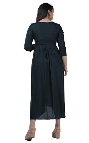 Image of Women's Rayon Embroidery Work Flared Kurta