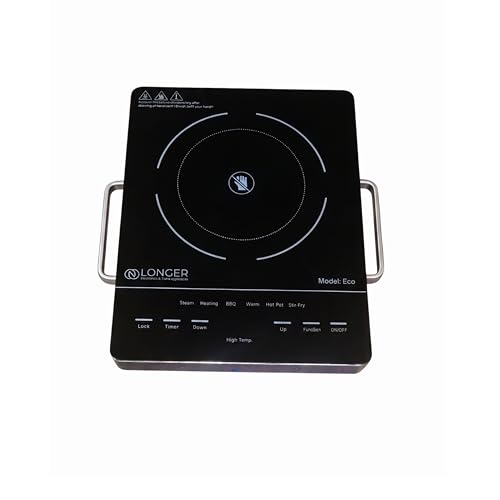 Image of LONGER Infrared Cooktop Electric 2500W, 240V, LED Displa, Full Touch Control Induction-Style Cooktop, Crystal Glass Surface, 6 Cooking Modes, Portable & Scratch Resistant