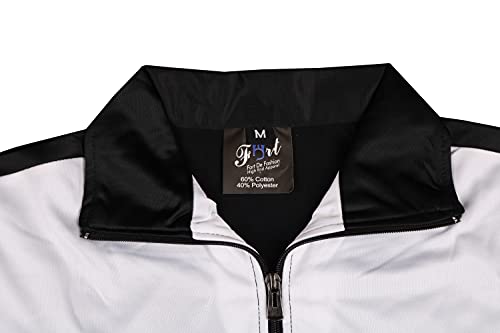 Men Classic Full Zip Track Jacket And Jogging Track Pant Active Wear Sports Tracksuit Set (Black, Xl) #TOP3