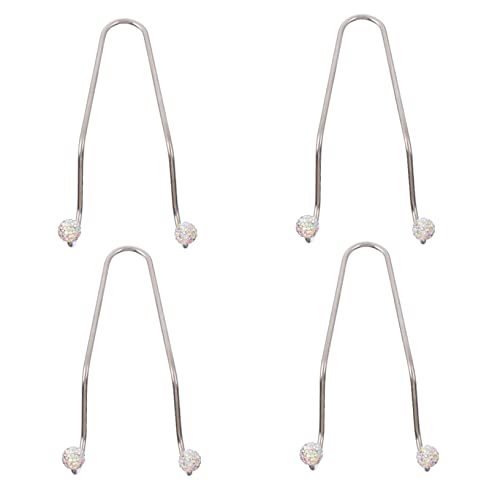 BRIGHTFUFU 4Pcs Rhinestone Car Headrest Hooks Purse Hanger Compact Storage for Handbags Groceries Umbrellas Durable Easy to Use