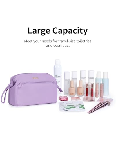 Image of Narwey Travel Makeup Bag Toiletry Bag, Large Cosmetic Bag for Women Girls
