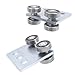 Savagrow 2PCS 4 Wheel Trolley Assembly Rollers 4-Wheel Flat Pulley for Heavy Duty Sliding Door Slide Rail Accessories