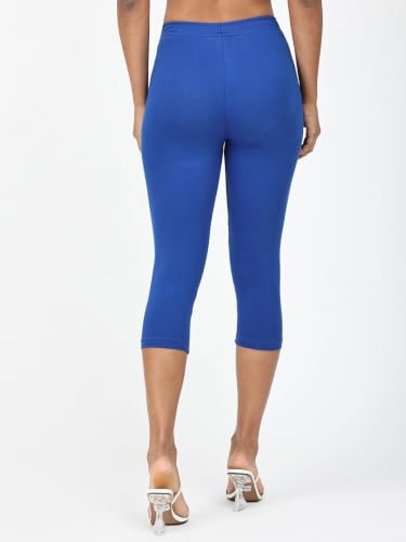 Image of Robinbosky Premium Stretchable Cotton Capri Legging for Women | Suitable for Formal wear & Casual wear | High-End Elastic Makes. The Leggings Squat Proof and Durable for Travel, Yoga, & Workout.