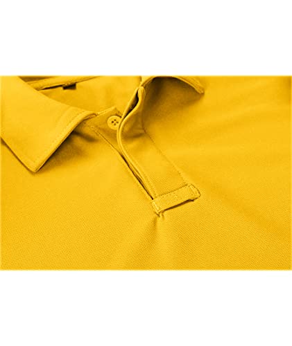 Secood Boys Polo Shirts 8-9 Short Sleeve Summer Casual School Uniform Golf Shirts, Yellow M #TOP7