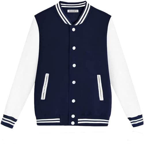 Image of Koverify Unisex Adult Cotton Blend Standard Length Letterman Jacket