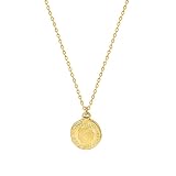 [komichi accessory] コミチ アクセサリー コイン ネックレス レディース 金貨 アンティーク 金属アレルギー対応 サージカルステンレス つけっぱなしOK レディース stn35 ゴールド