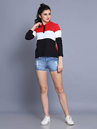 Image of Yes'No Women's Full Sleeve Cotton Hooded T-Shirt