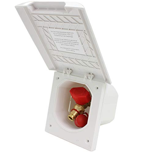Prise de gaz extérieure avec clapet d'alimentation pour camping-car, caravane, ligne blanche